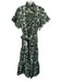 Abbey Glass Size S Cream White & Green Polyester Blend Floral Brocade Dress Cream White & Green / S
