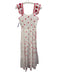 Nimo with Love Size XS White & Pink Cotton Floral Embroidered Sleeveless Dress White & Pink / XS