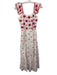 Nimo with Love Size XS White & Pink Cotton Floral Embroidered Sleeveless Dress White & Pink / XS