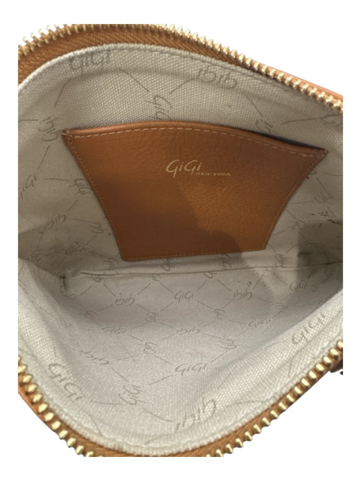 Gigi Light Brown Pebble Leather Zip Close Tassel Crossbody Strap Bag Light Brown