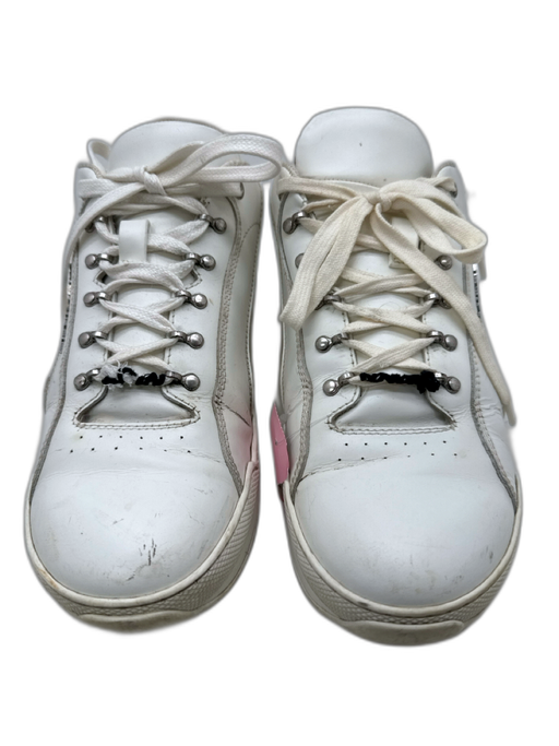 Saint Laurent Shoe Size 42 AS IS White Leather Solid Sneaker Men's Shoes White / 42