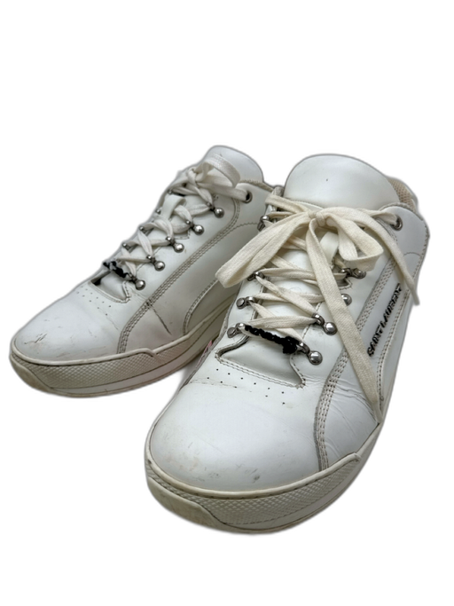 Saint Laurent Shoe Size 42 AS IS White Leather Solid Sneaker Men's Shoes White / 42