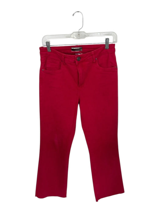 Kut From The Kloth Size 2 Red Denim High Rise Straight Leg Zip Fly Jeans Red / 2