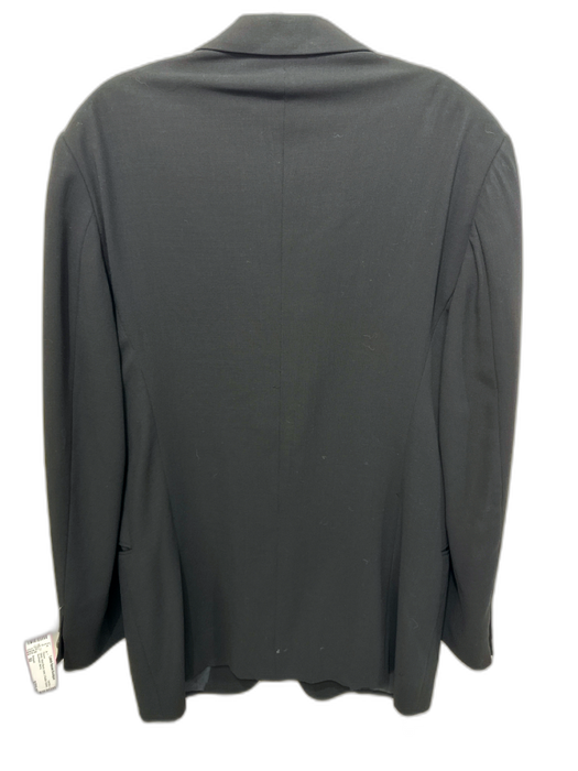 Armani Black Wool Blend Solid 3 Button Rolled Men's Blazer Black / 50