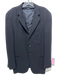 Armani Black Wool Blend Solid 3 Button Rolled Men's Blazer Black / 50