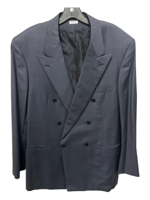 Brioni Blue & Red Plaid Double Breasted Men's Suit Blue & Red / 44