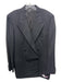 Oxxford Clothes Black & Gray Stripe Double Breasted Men's Suit Black & Gray / Est L