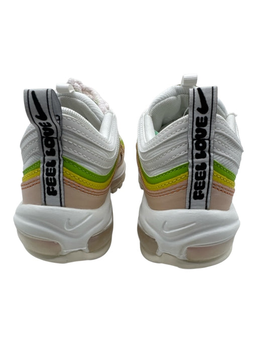 Nike Shoe Size 7 White, Green, Pink, Yellow Leather Stripe Hearts Sneakers White, Green, Pink, Yellow / 7