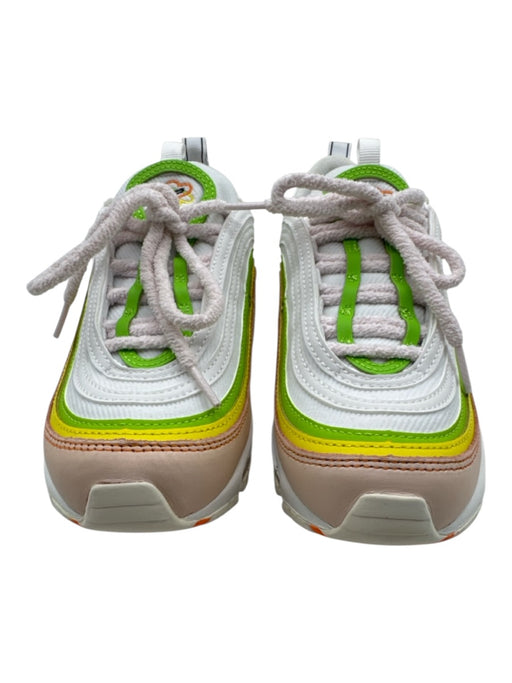 Nike Shoe Size 7 White, Green, Pink, Yellow Leather Stripe Hearts Sneakers White, Green, Pink, Yellow / 7