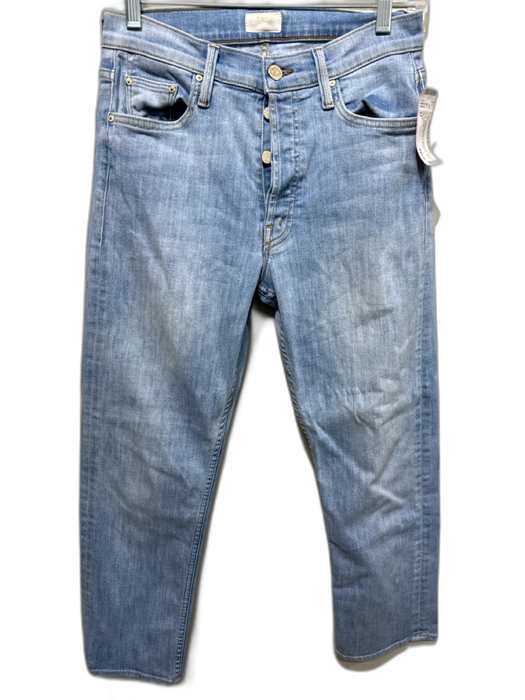 Mother Size 27 Light Wash Cotton Blend Denim Mid Rise Button Fly Slim Jeans Light Wash / 27