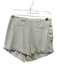 Doen Size 2 Cream White Viscose Blend Button Detail Cuffed Slit Pockets Shorts Cream White / 2