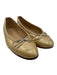 Chanel Shoe Size 36.5 Yellow Gold Leather Upper Patent Bow Detail Pump Flats Yellow Gold / 36.5