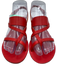 Ancient Greek Sandals Shoe Size 36 Red Leather Upper Criss Cross Strappy Sandals Red / 36