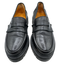 Souliers Sezane Shoe Size 35 Black Leather Upper Platform Penny Slip On Loafers Black / 35