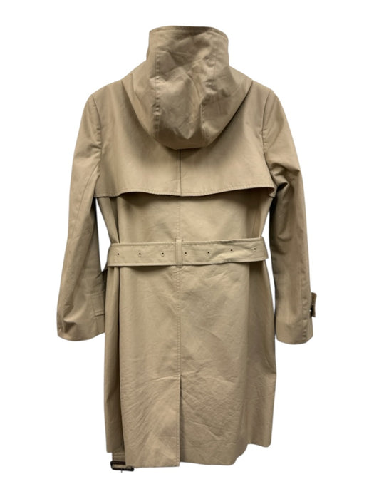 J Crew Size 2P Beige Cotton Long Sleeve Double Breast Detachable Hood Jacket Beige / 2P