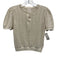 Gap x Doen Size XS Cream Beige Linen Blend Short Puff Sleeve Open Knit Sweater Cream Beige / XS