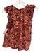 Ulla Johnson Size 0 Red, Pink, Orange Cotton Blend Ruffle Cap Sleeve Floral Top Red, Pink, Orange / 0