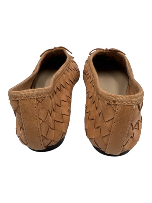 Loeffler Randall Shoe Size 6 Light Tan Leather Almond Toe Woven Bow Detail Flats Light Tan / 6