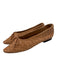Loeffler Randall Shoe Size 6 Light Tan Leather Almond Toe Woven Bow Detail Flats Light Tan / 6