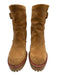 Veronica Beard Shoe Size 6 Brown Suede Upper Round Toe Buckle Platform Booties Brown / 6