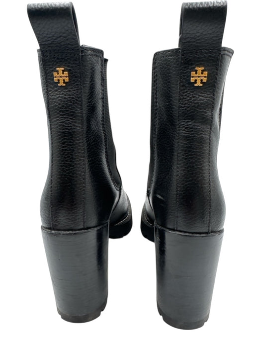 Tory Burch Shoe Size 6.5 Black Leather Upper Pull Tabs Chelsea Elastic Booties Black / 6.5