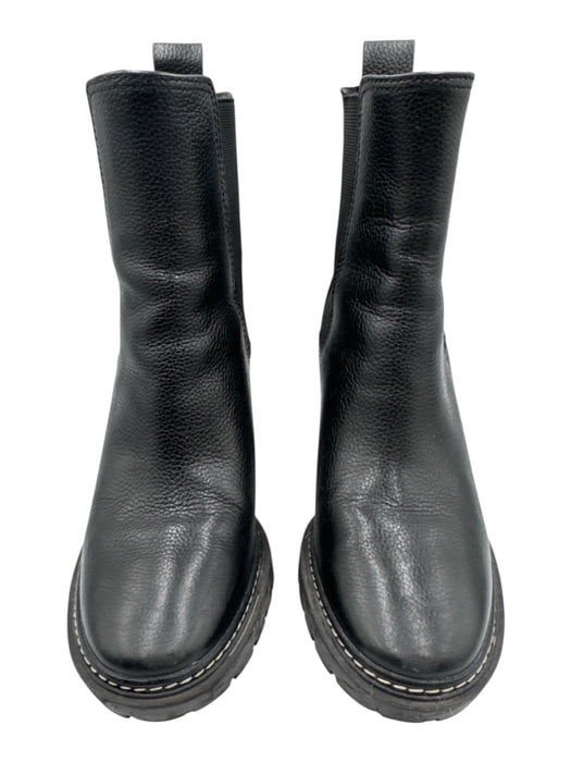 Tory Burch Shoe Size 6.5 Black Leather Upper Pull Tabs Chelsea Elastic Booties Black / 6.5
