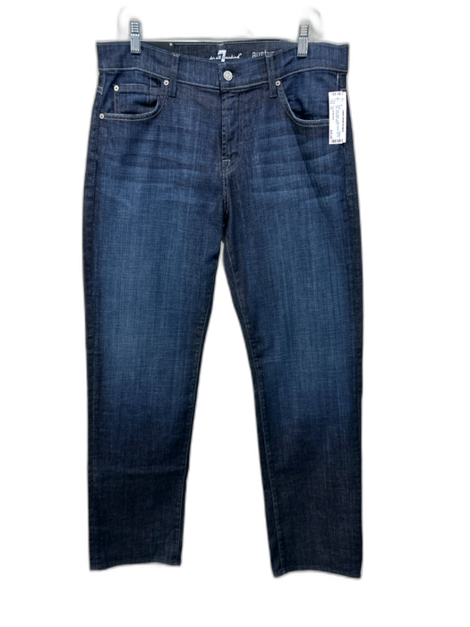7 For All Mankind NWT Size 33 Dark Wash Cotton Denim Zip Fly Jean Men's Pants Dark Wash / 33