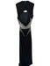 Blondie Size 3 Black & Silver High Neck Rhinestone Detail Gown Black & Silver / 3