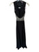 Blondie Size 3 Black & Silver High Neck Rhinestone Detail Gown Black & Silver / 3