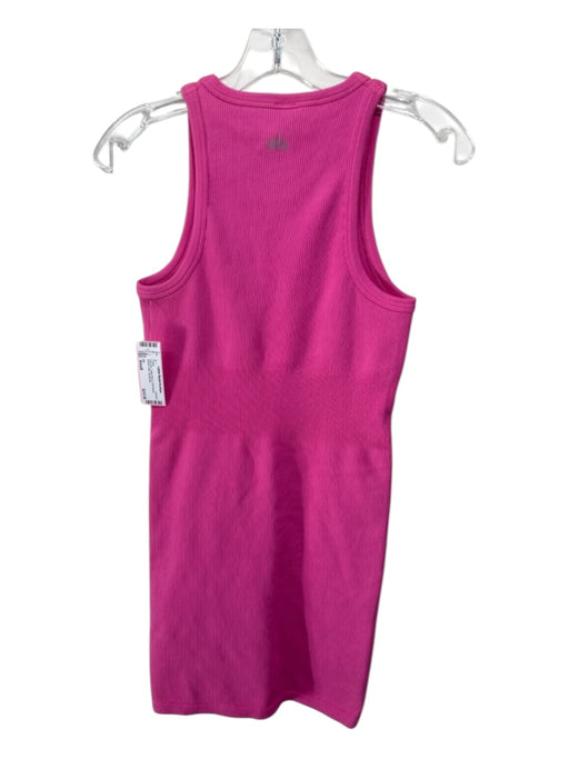 Alo Size Small Hot pink Cotton Blend Sleeveless Ribbed Mini Dress Hot pink / Small