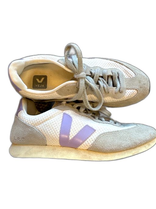 Veja Shoe Size 7 Gray & Purple Suede & Canvas Athletic Sneakers Gray & Purple / 7