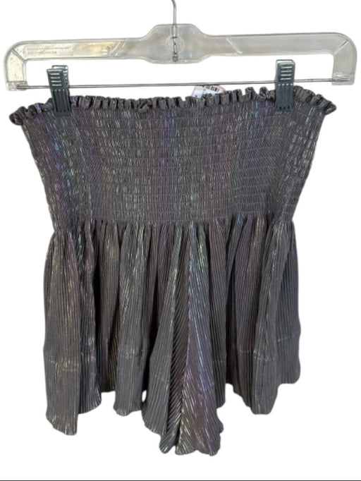 Queen of Sparkles Size S Gray & multi Polyester Blend Smocked Iridescent Shorts Gray & multi / S