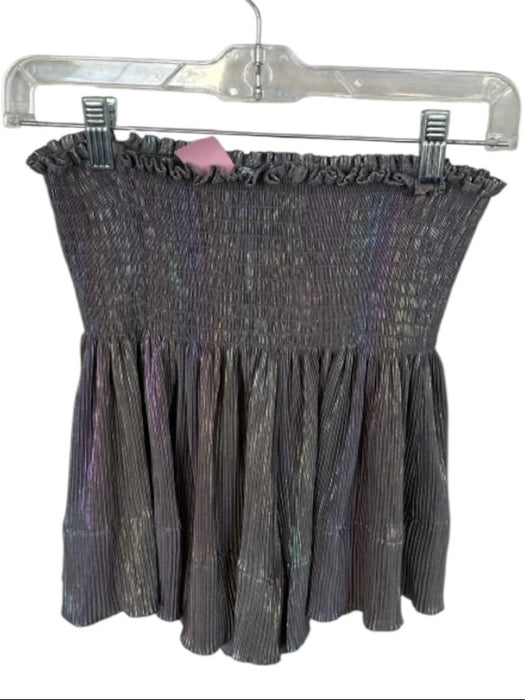 Queen of Sparkles Size S Gray & multi Polyester Blend Smocked Iridescent Shorts Gray & multi / S