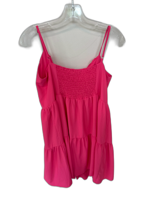 Joy Joy Size S Pink Viscose Spaghetti Strap Buttons Dress Pink / S