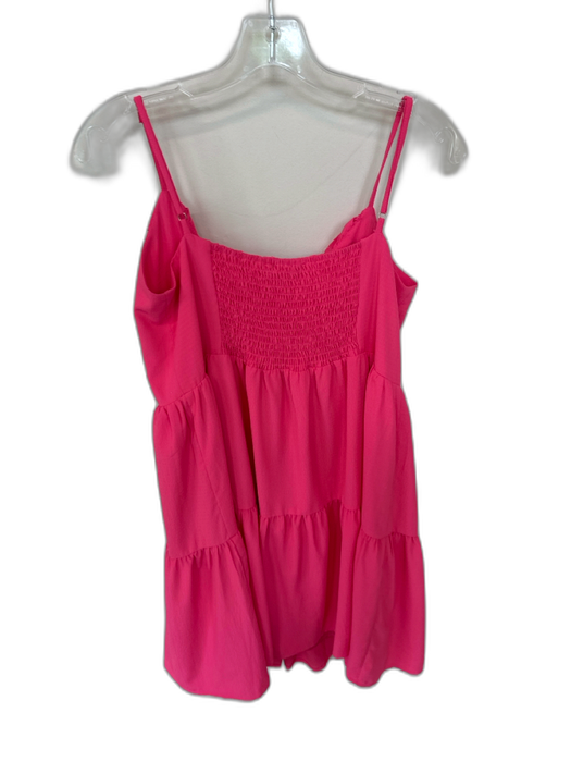 Joy Joy Size S Pink Viscose Spaghetti Strap Buttons Dress Pink / S
