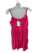 Joy Joy Size S Pink Viscose Spaghetti Strap Buttons Dress Pink / S