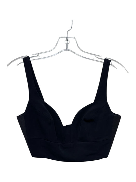 A.L.C. Size 0 Black & Gray Viscose Blend Sleeveless Elastic Paneled Bra Top Black & Gray / 0