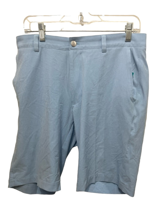 Peter Millar Size 32 Light blue Synthetic Solid Khakis Men's Shorts 32