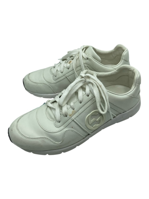 Gucci Shoe Size 6.5 Whiskey & White Leather Solid Sneaker Men's Shoes Whiskey & White / 6.5