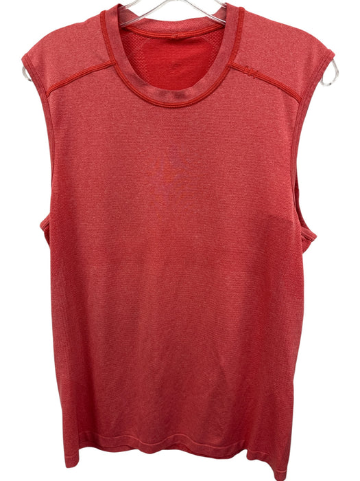 Lululemon Size M Red Solid Men's Short Sleeve Red / M