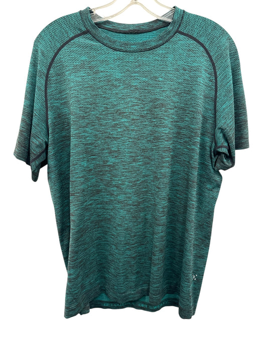 Lululemon Size M Green & Black All Over Print Men's Short Sleeve Green & Black / M