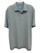 Masters Tech Size M Blue & Gray Synthetic Striped Polo Men's Short Sleeve Blue & Gray / M