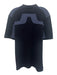 J Lindeberg NWT Size L Navy & Light Blue Cotton Blend Knit Polo Short Sleeve Navy & Light Blue / L