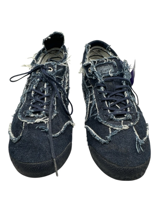 Onitsuka Tiger Shoe Size 9.5 Like New Blue Cotton Denim Distressed Sneaker Shoes Blue / 9.5
