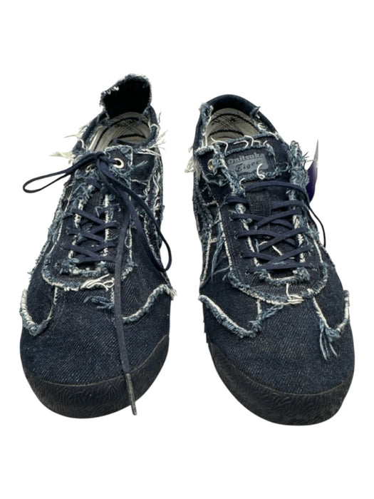 Onitsuka Tiger Shoe Size 9.5 Like New Blue Cotton Denim Distressed Sneaker Shoes Blue / 9.5