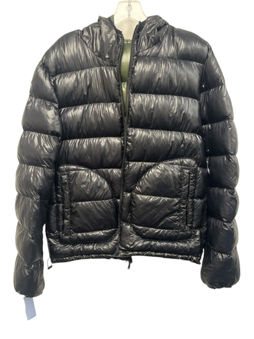 Herno Size Est M Green & Black Synthetic Puffer Hoodie Zip Up Men's Jacket Green & Black / Est M