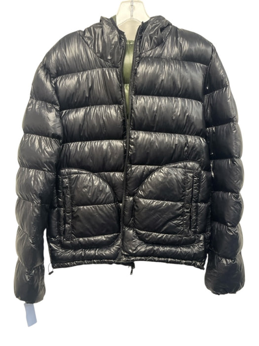 Herno Size Est M Green & Black Synthetic Puffer Hoodie Zip Up Men's Jacket Green & Black / Est M