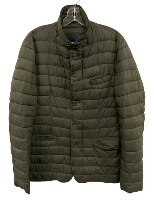 Herno Size 50 Olive Green Synthetic Puffer Zip UP Men's Jacket Olive Green / 50