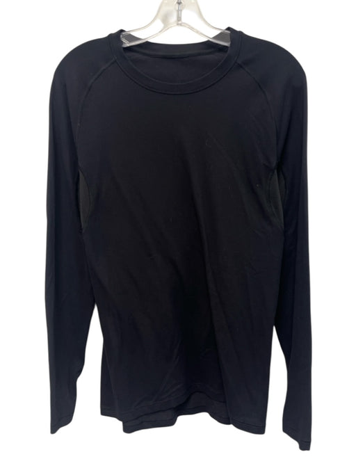 Lululemon Size Est M Black Synthetic Solid Athletic Sweatshirt Long Sleeve Shirt Black / Est M