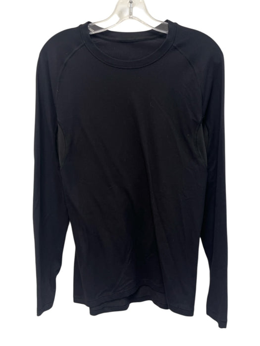 Lululemon Size Est M Black Synthetic Solid Athletic Sweatshirt Long Sleeve Shirt Black / Est M